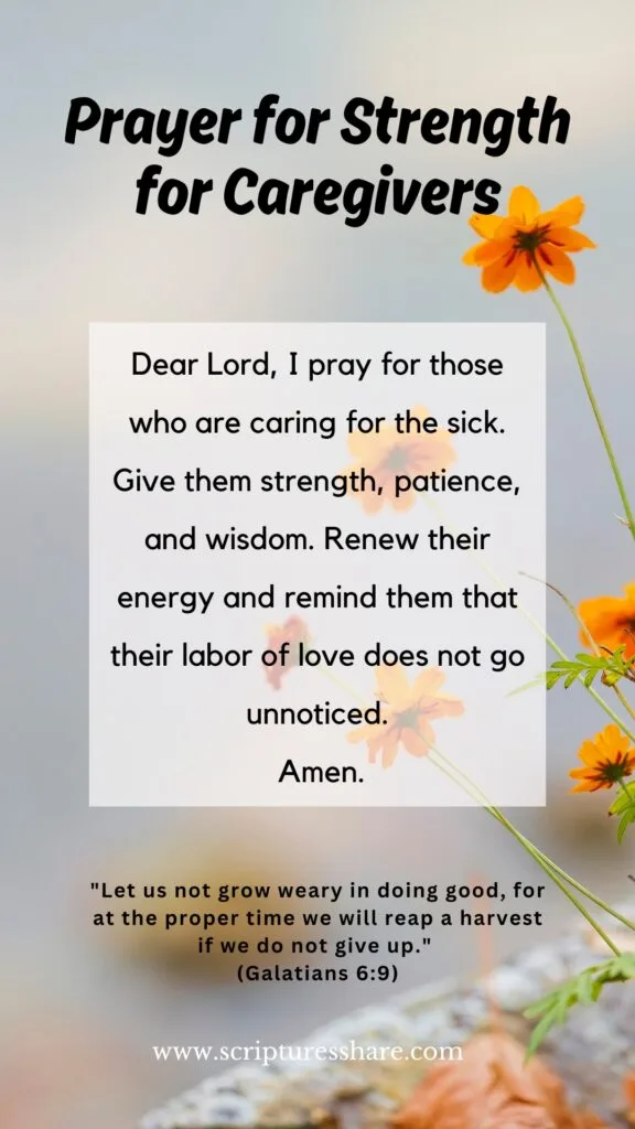 Prayer for Strength for Caregivers