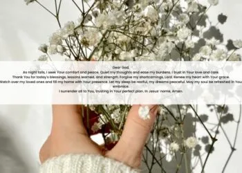 A Beautiful Night Prayer for Comfort and Peaceful Reflection