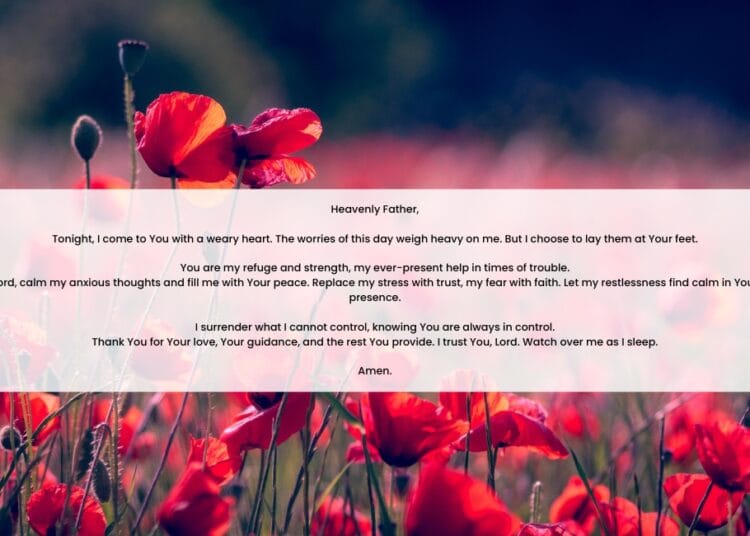 A Beautiful Night Prayer for Strength After a Stressful Day