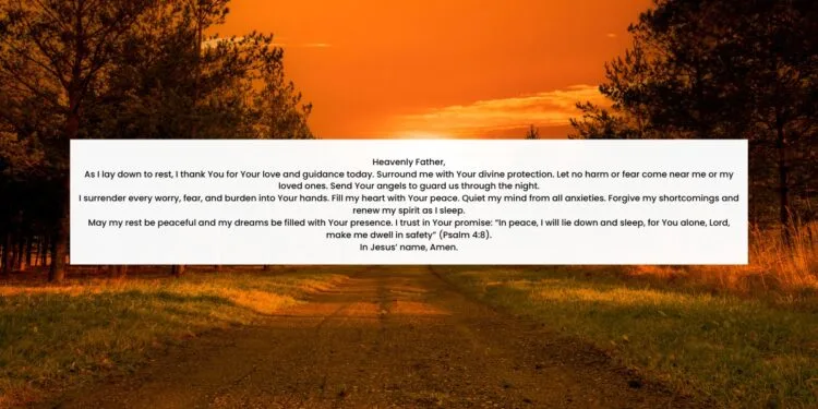 A Powerful Night Prayer To Say For Protection and Peace