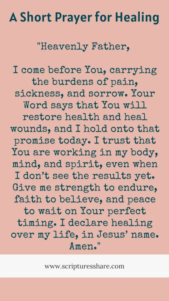 A Short Prayer for Healing