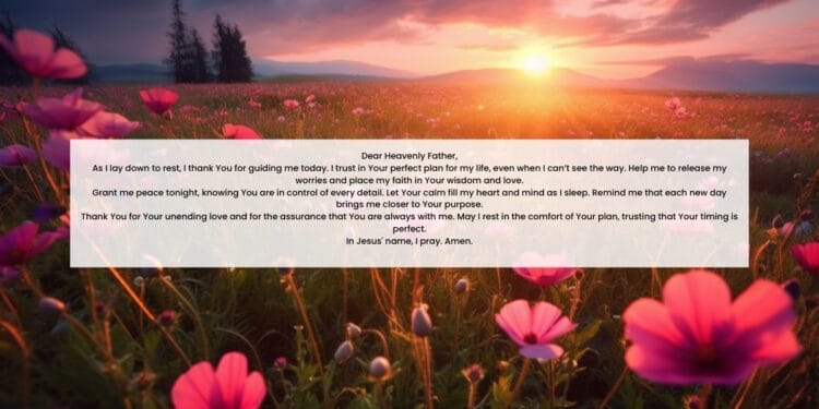 Beautiful Peaceful Prayer For Trust In God’s Plan