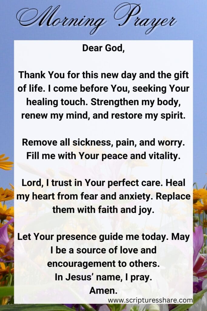 Blessed Morning Prayer For Health and Healing
