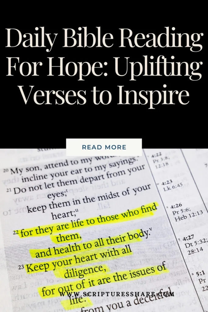 Daily Bible Reading For Hope Uplifting Verses to Inspire