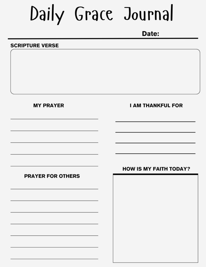 Daily Bible Study Grace Journal