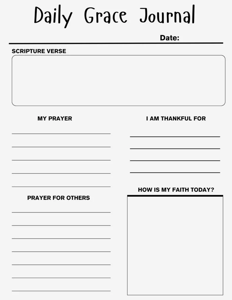 Daily Bible Study Grace Journal