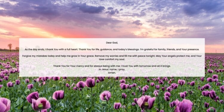 Daily Evening Prayer to Thank God