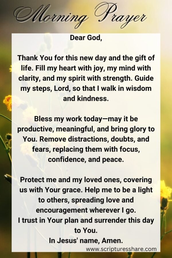 Good Morning Prayer For A Positive And Productive Day