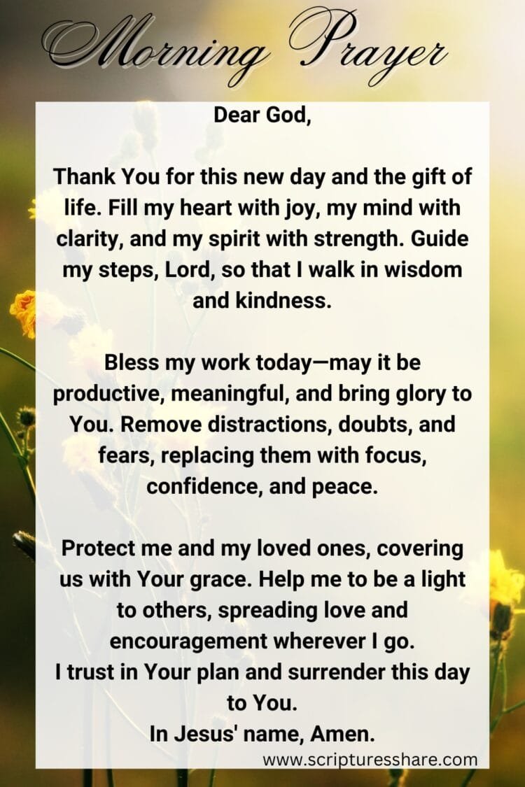 Good Morning Prayer For A Positive And Productive Day