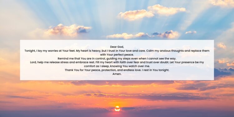 Night Prayer To Release Stress and Worry Before Sleep