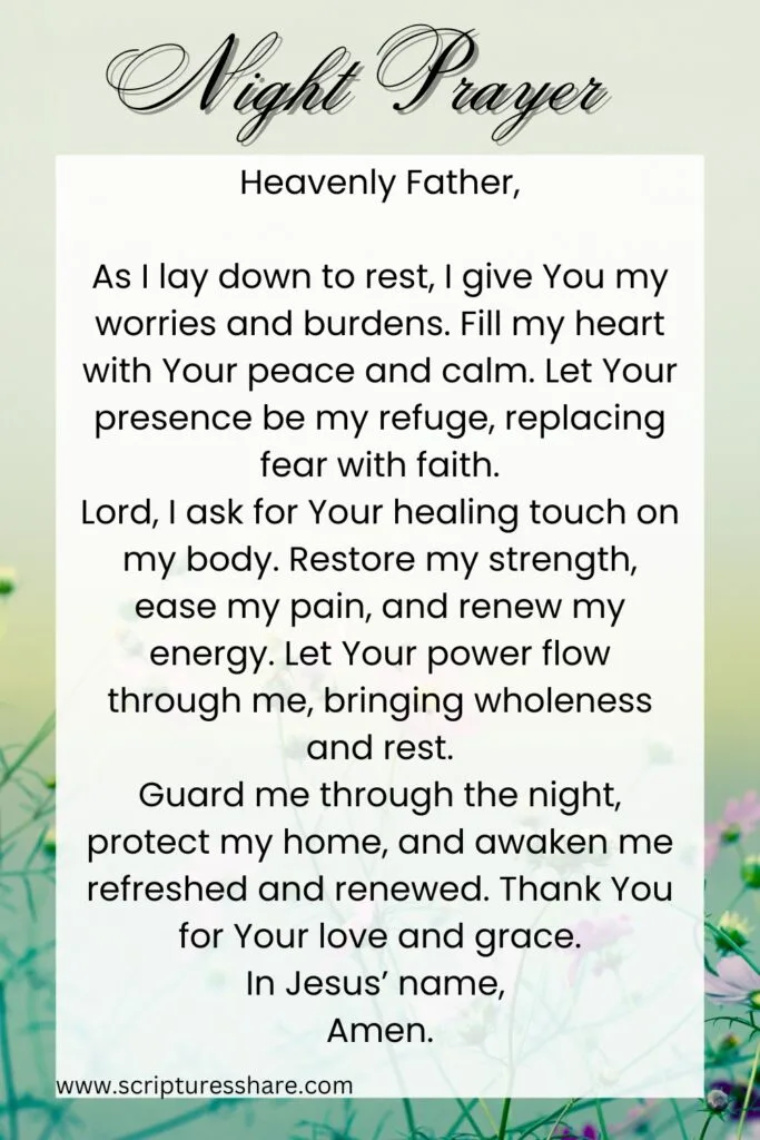 Powerful Night Prayers for Inner Peace and Physical Recovery