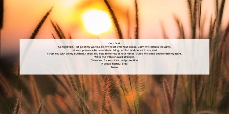 Powerful Short Night Prayer for Serenity and Calmness