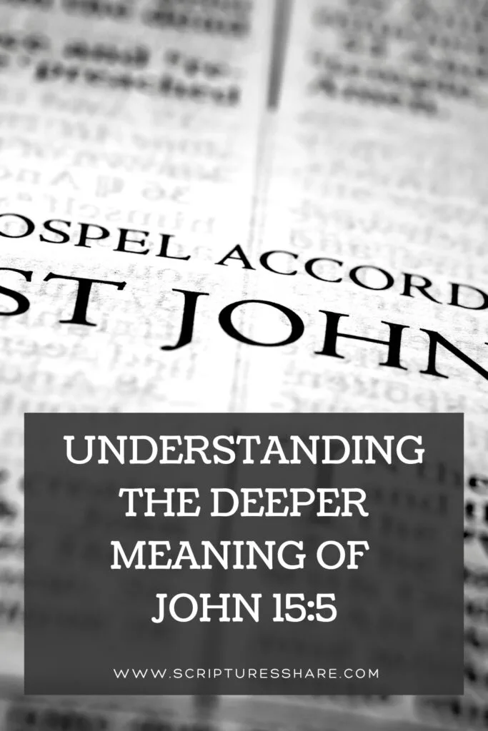 Understanding The Deeper Meaning Of John 15:5