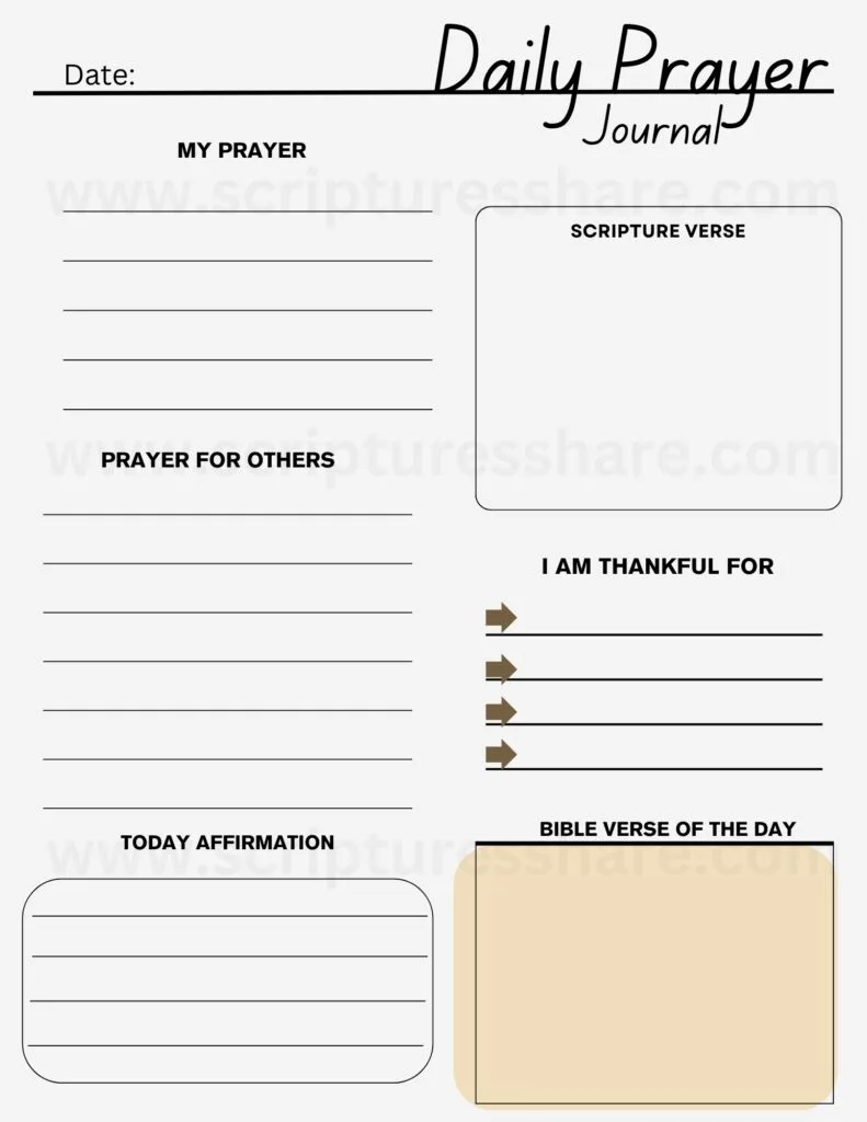 daily prayer journal#2