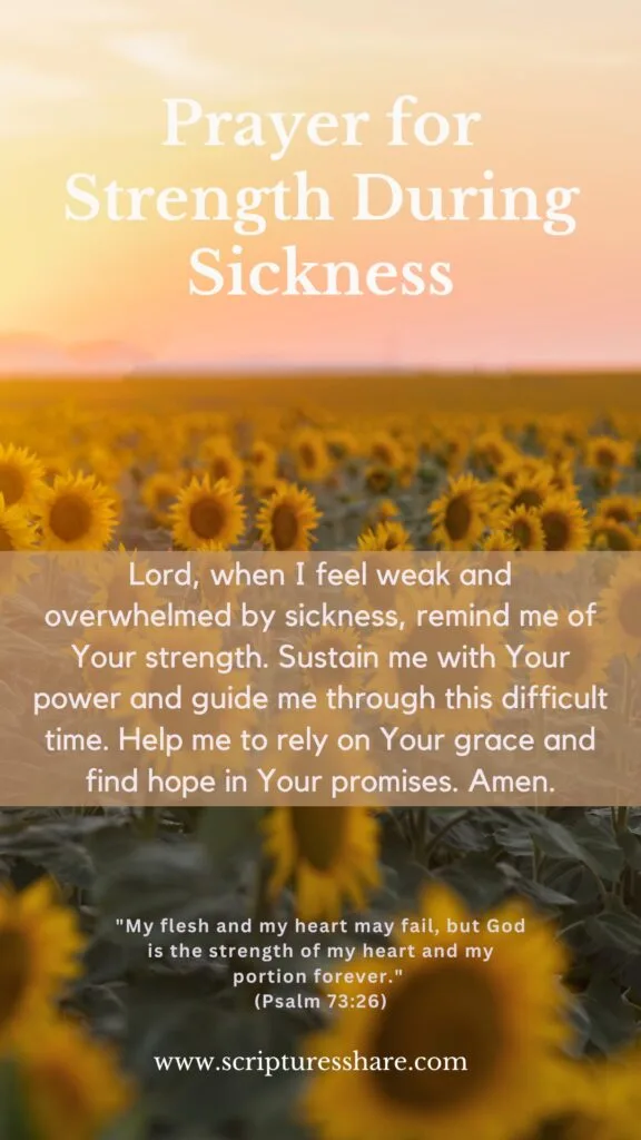 Prayer for Strength During Sickness