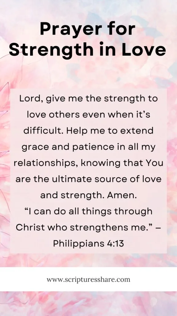Prayer for Strength in Love