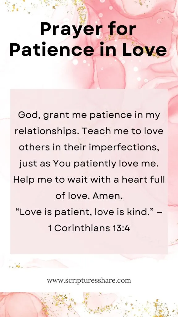 Prayer for Patience in Love