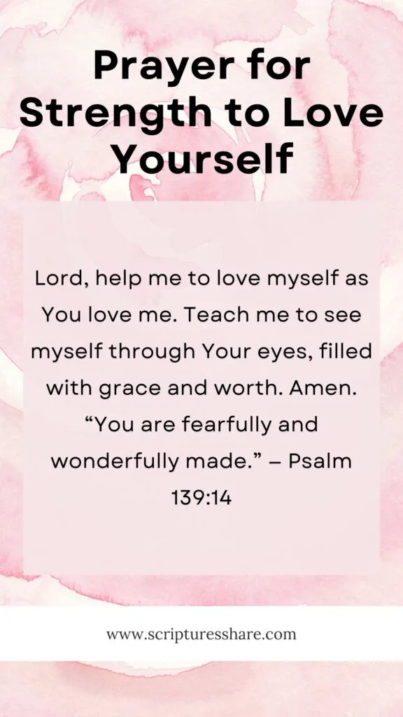 Prayer for Strength to Love Yourself