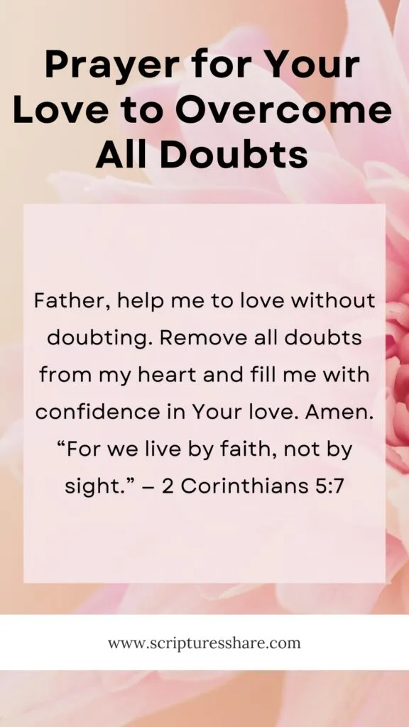 Prayer for Your Love to Overcome All Doubts