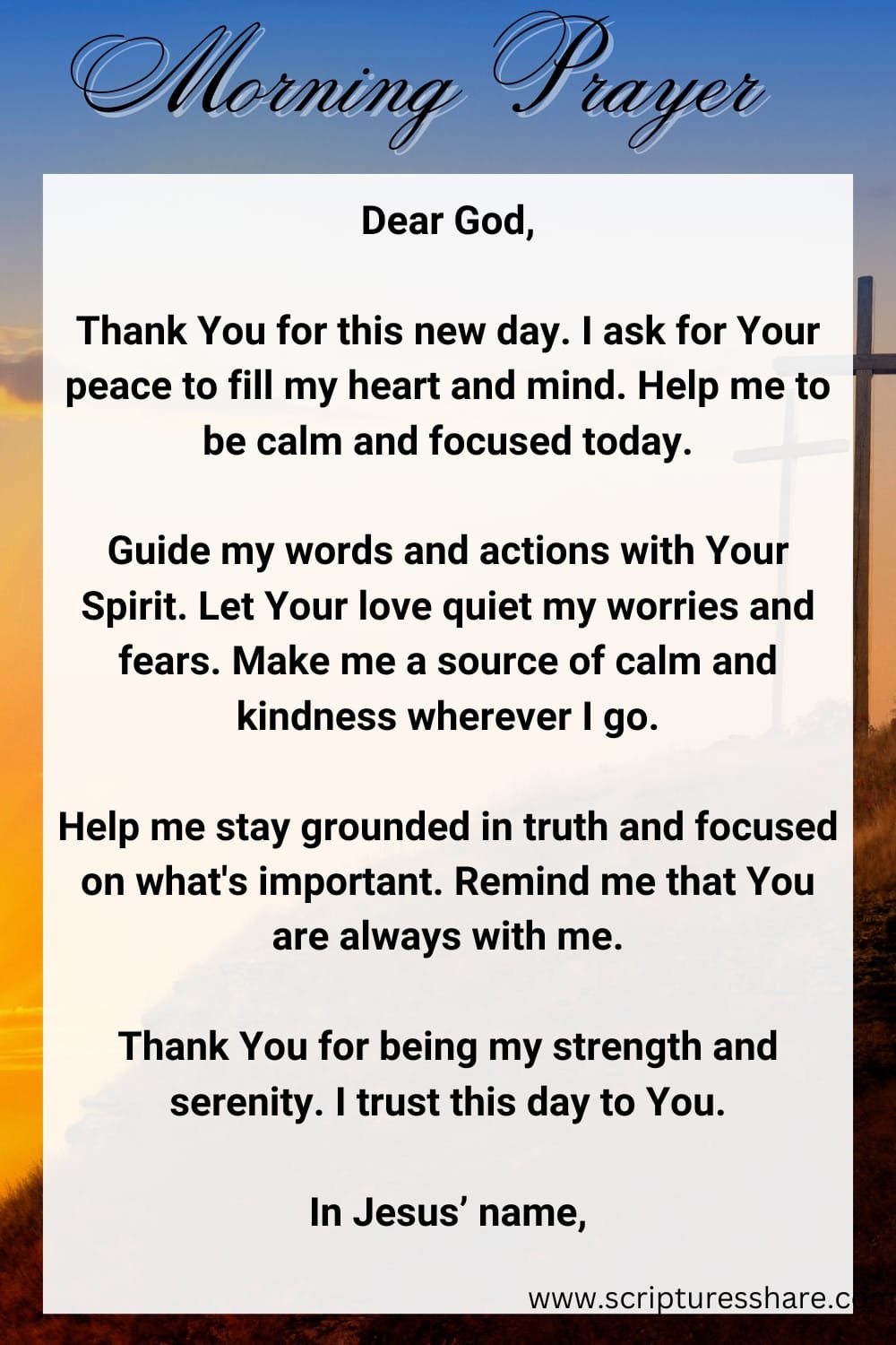 A Morning Prayer For Peace – Start Your Day With Serenity