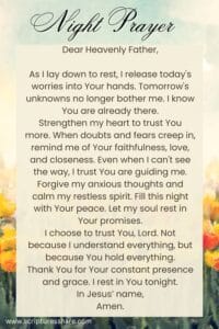 A Powerful Night Prayer To Strengthen Your Trust In God