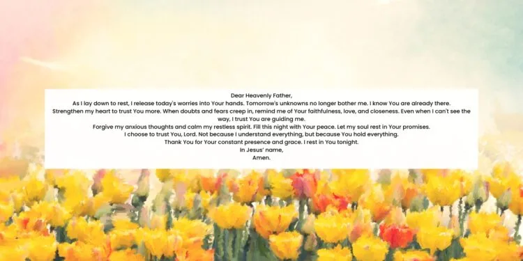 A Powerful Night Prayer To Strengthen Your Trust in God