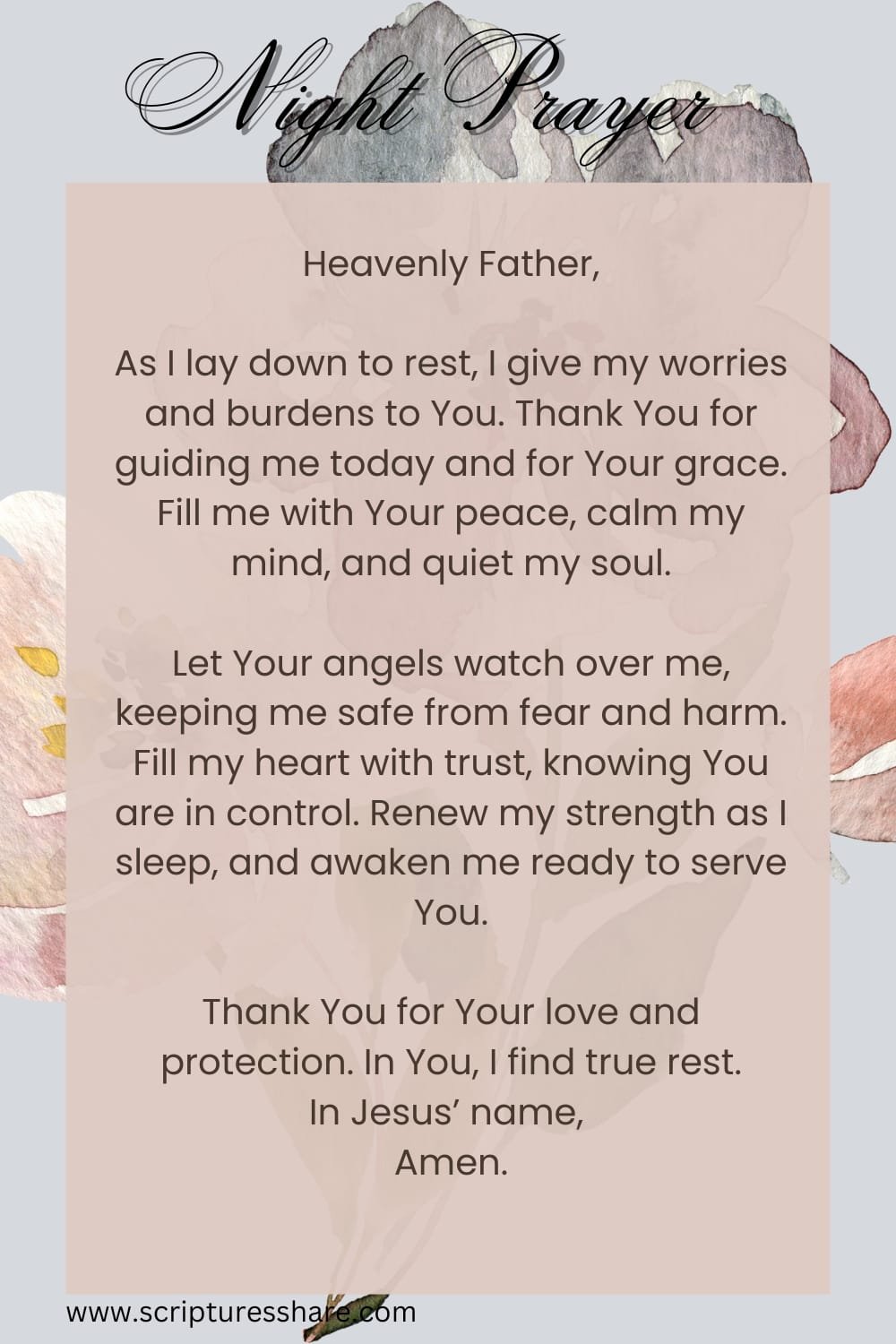 A Wonderful Prayer For A Restful Night In God’s Arms
