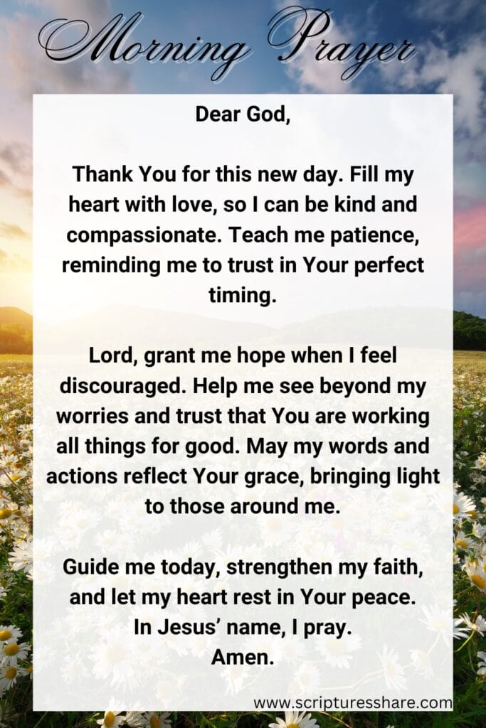 Morning Prayer For Love, Patience, And Hope (1)