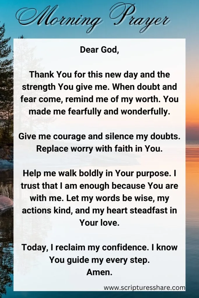 Morning Prayer to Reclaim Your Confidence