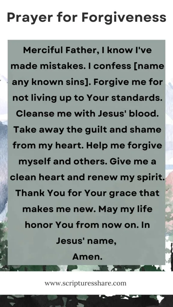 Prayer for Forgiveness