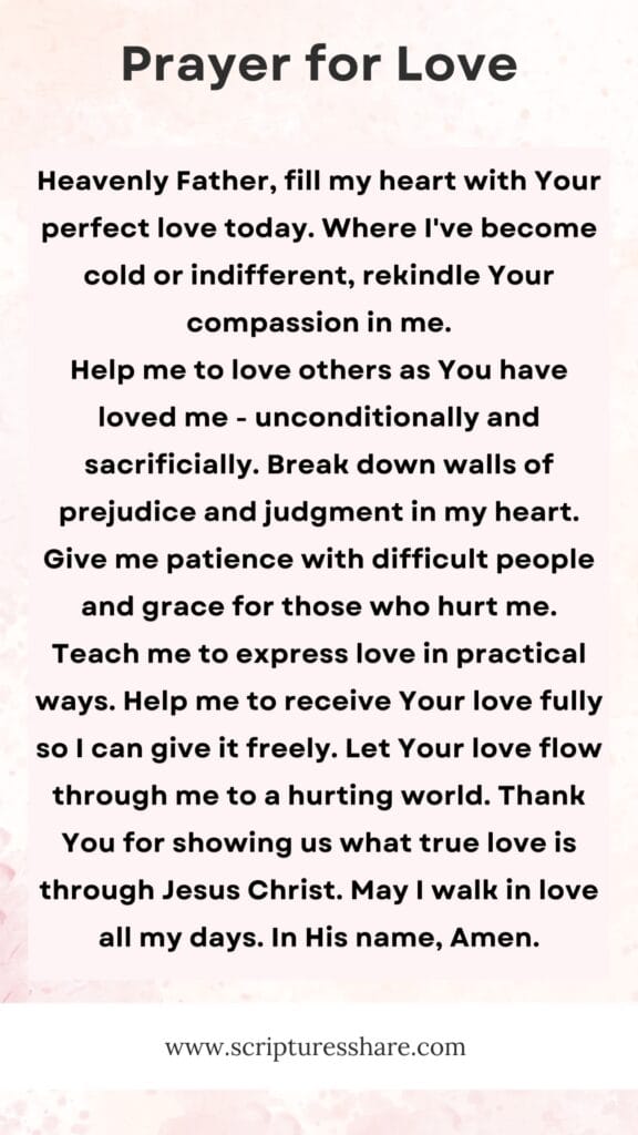 Prayer for Love