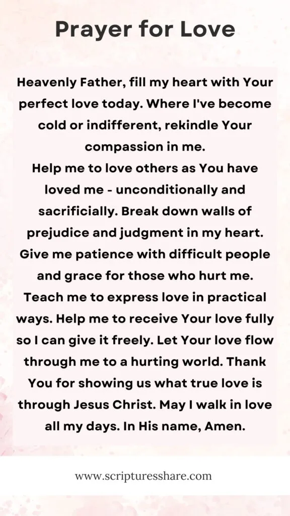 Prayer for Love