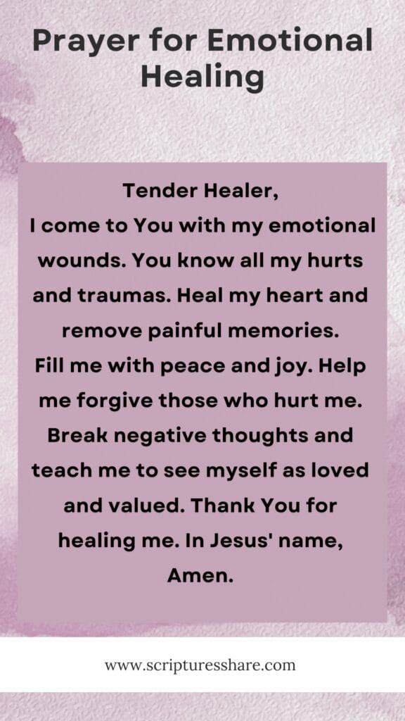 Prayer for Emotional Healing
