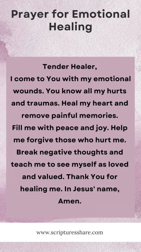 Prayer for Emotional Healing