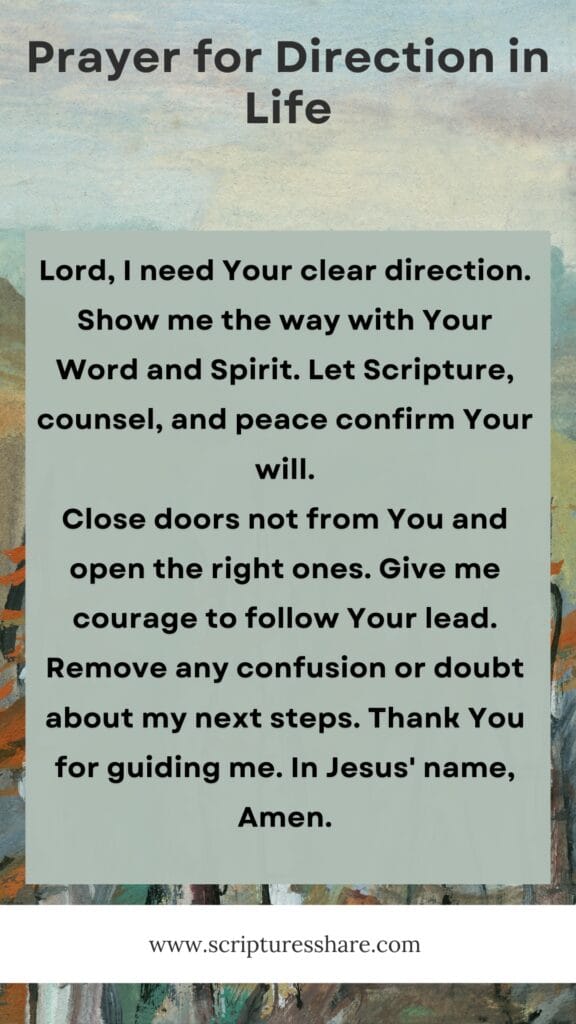 Prayer for Direction in Life