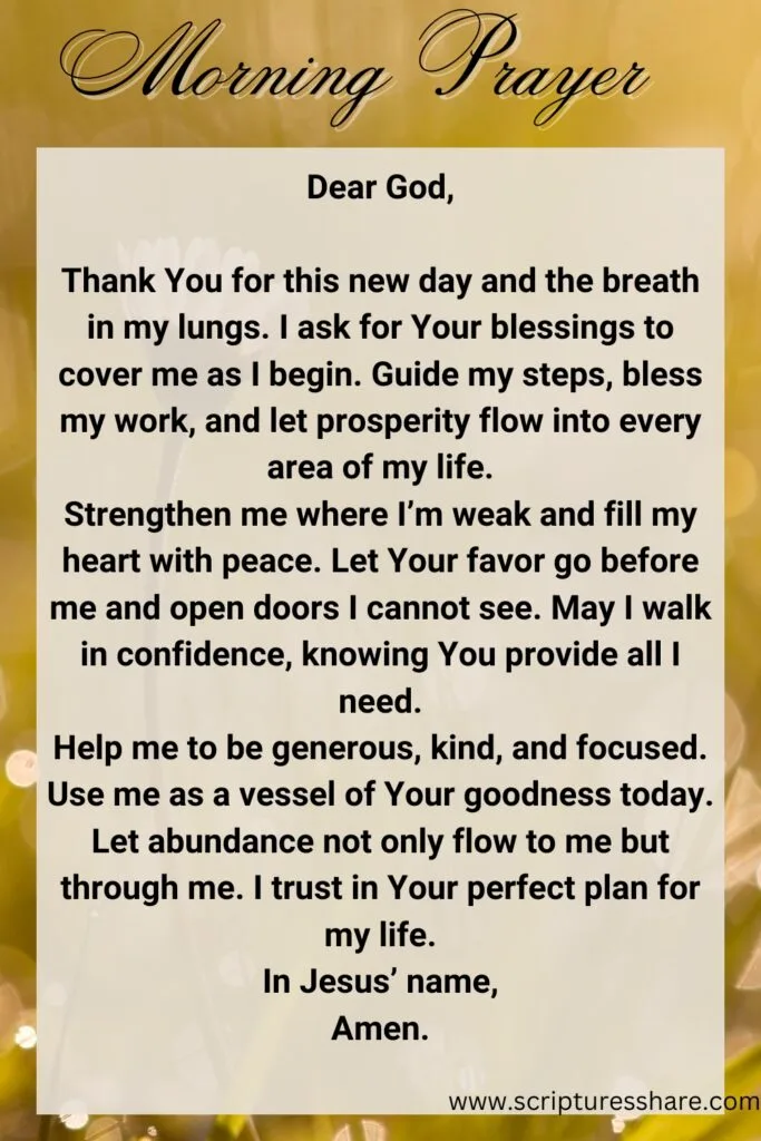 Powerful Morning Prayer For Blessings and Prosperity (1)