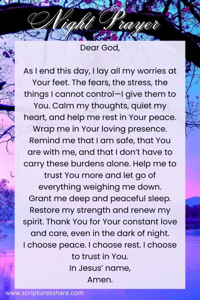 Powerful Night Prayer To Let Go Of Worries And Sleep Well 