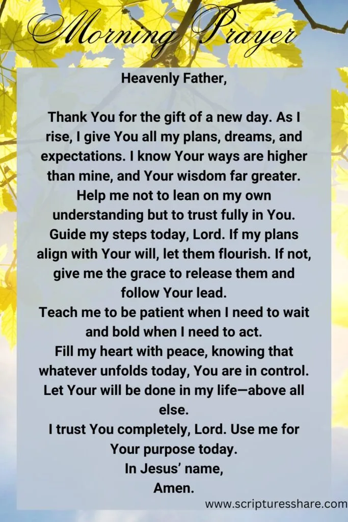 A Powerful Prayer To Surrender Your Plans To God’s Will (1)