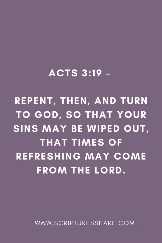 Repent and Find Refreshing – Acts 3:19