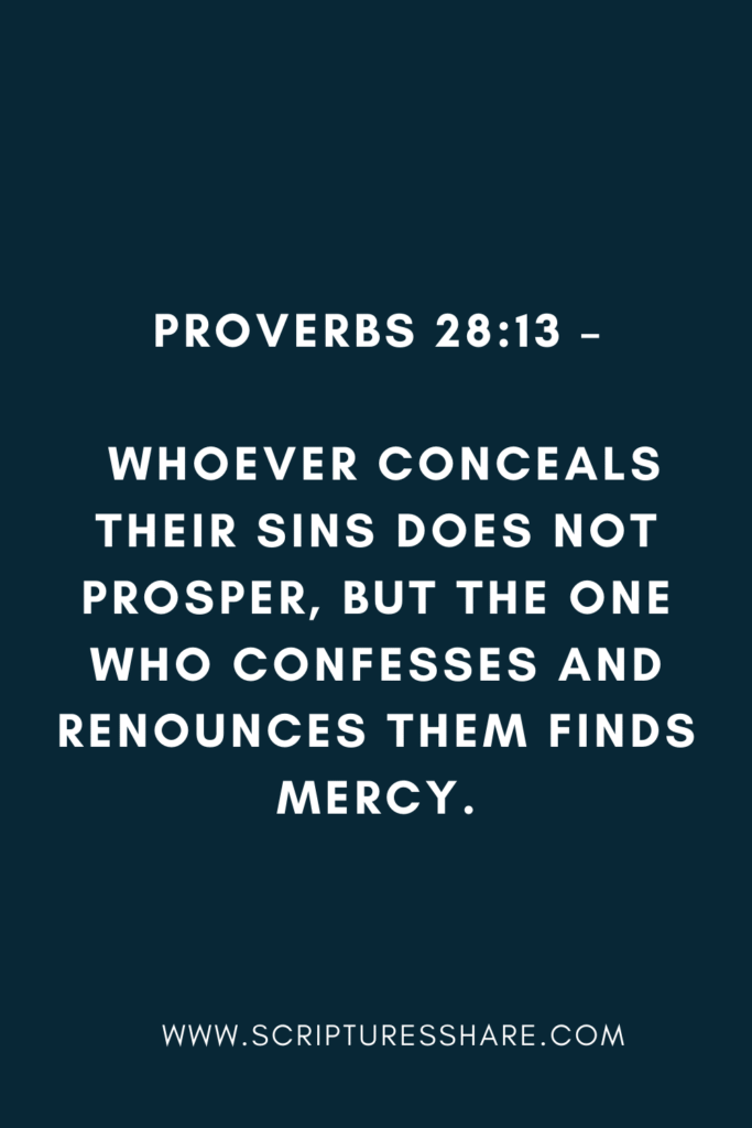 Mercy Through Confession – Proverbs 28:13