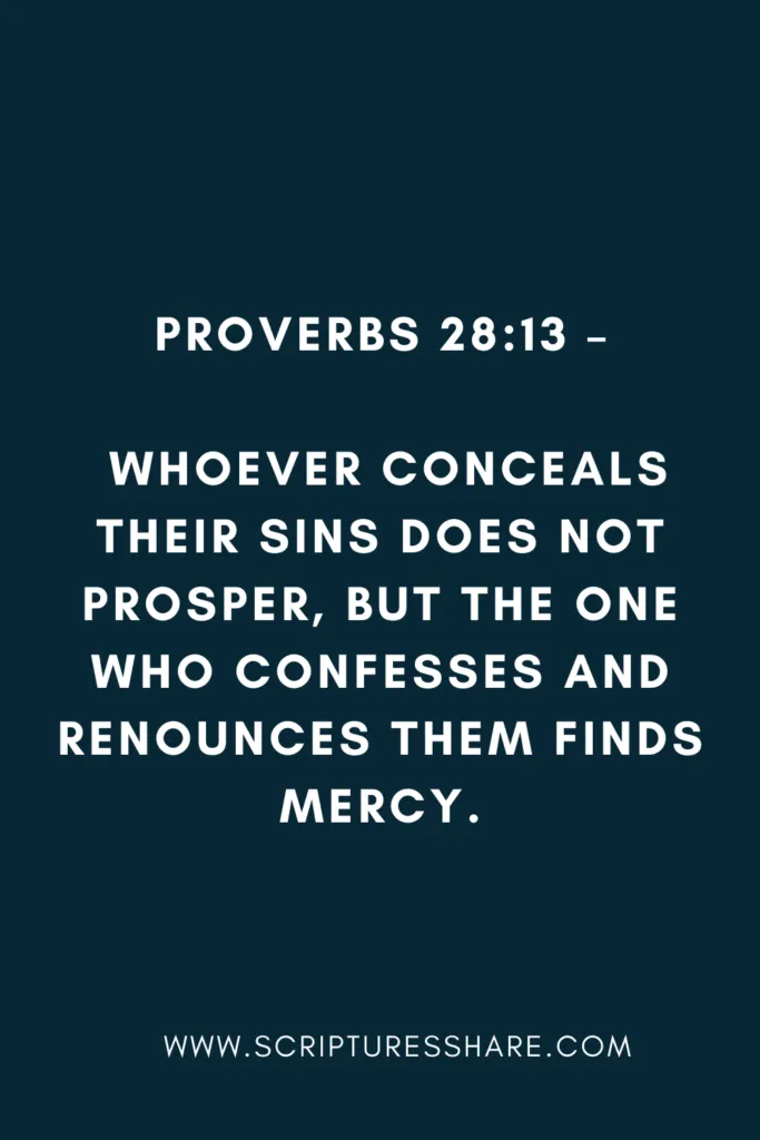 Mercy Through Confession – Proverbs 28:13