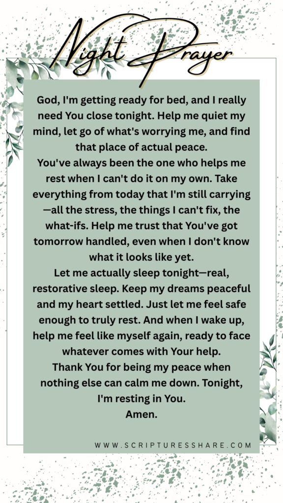 Beautiful Prayer for Still Waters and Peaceful Sleep
