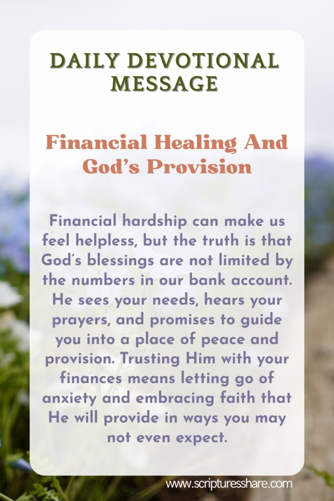 Prayer For Financial Healing And God’s Provision