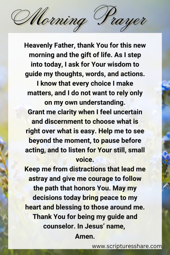 Morning Prayer for Wisdom in Today’s Decisions (1)