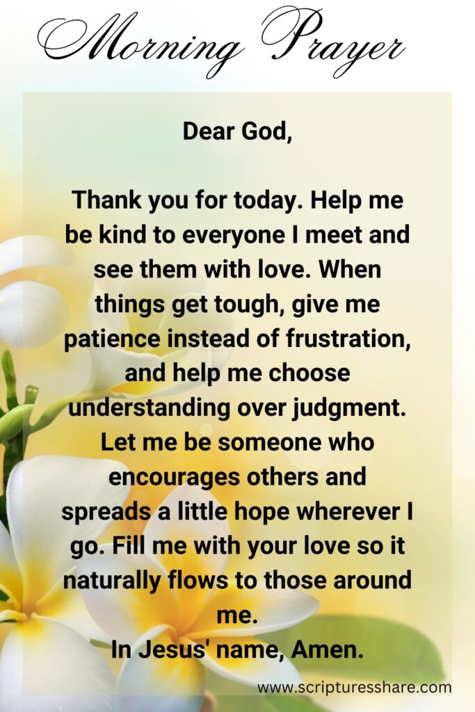 Morning Prayer to Spread Love and Kindness Each Day
