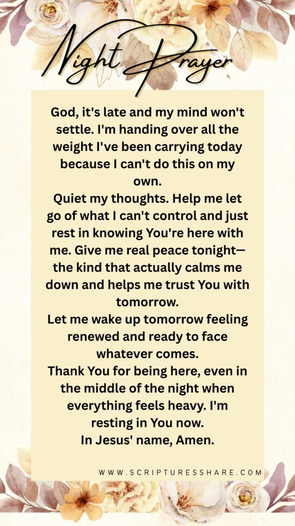 Night Blessing Prayer for Serenity in the Midnight Hours