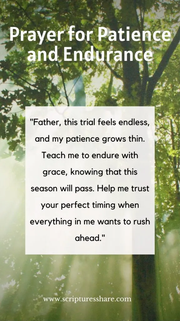 Prayer for Patience and Endurance