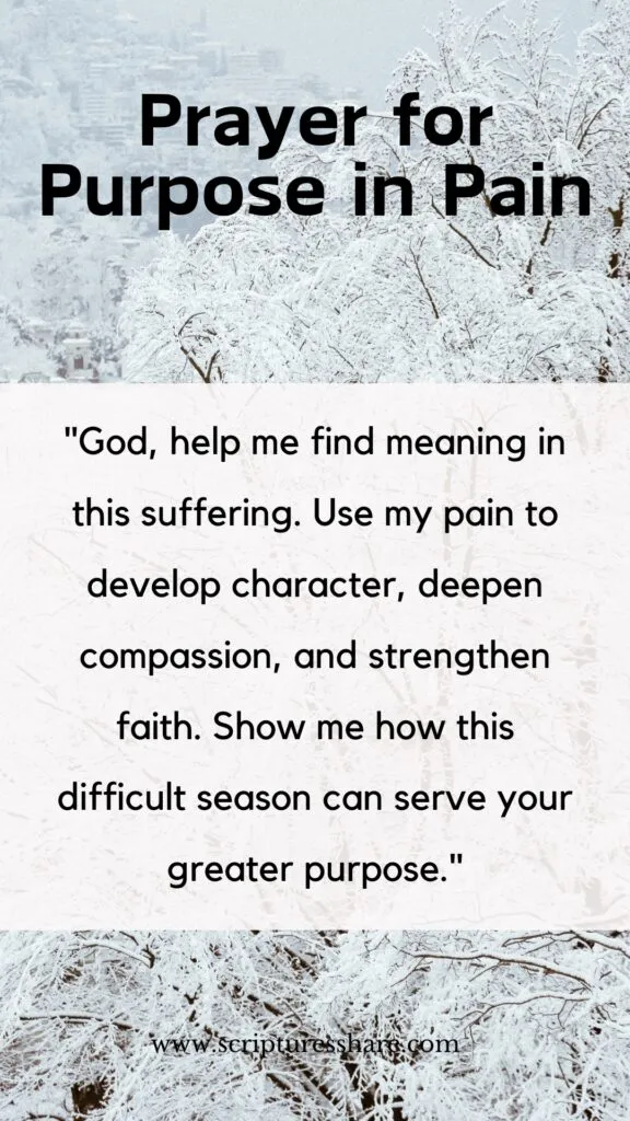 Prayer for Purpose in Pain