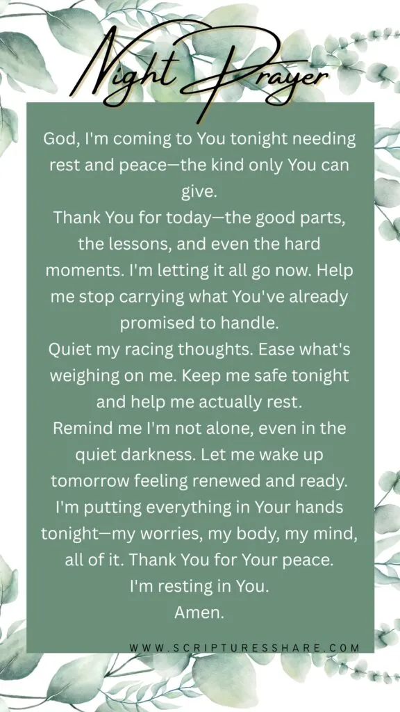Wonderful Prayer for Peaceful Rest Under Heaven’s Care