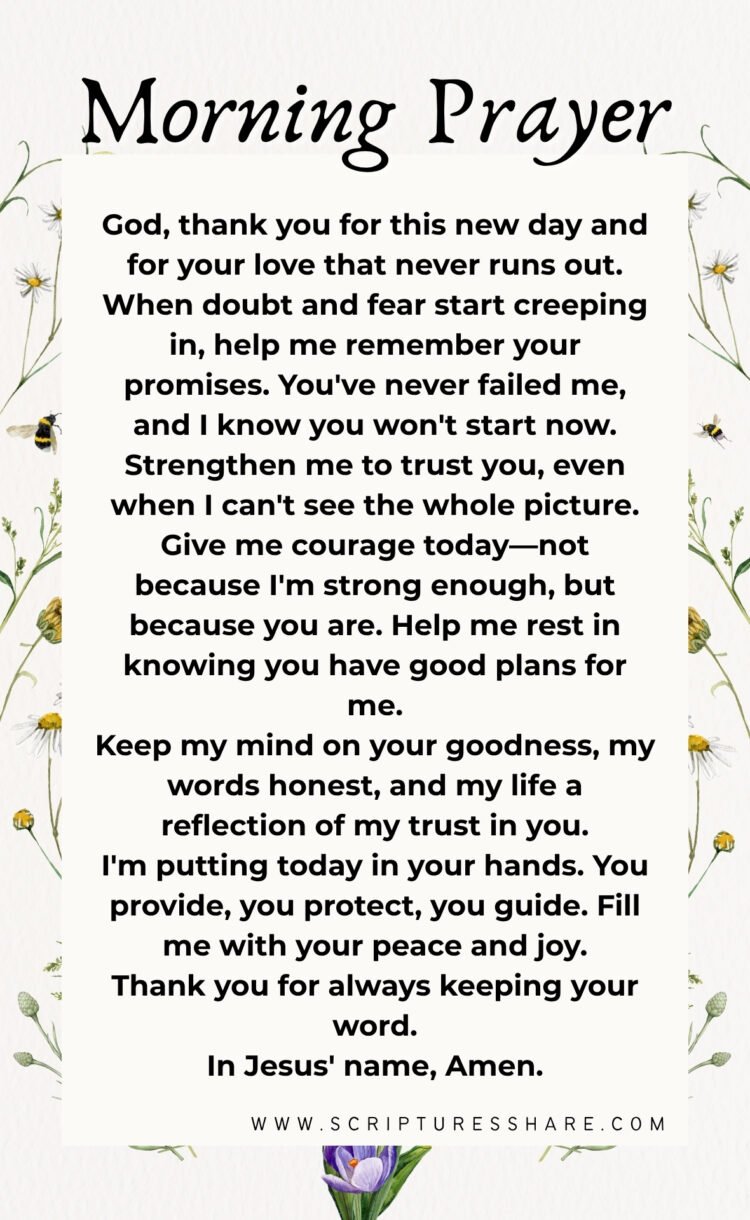 A Beautiful Morning Prayer For Confidence In God’s Promises